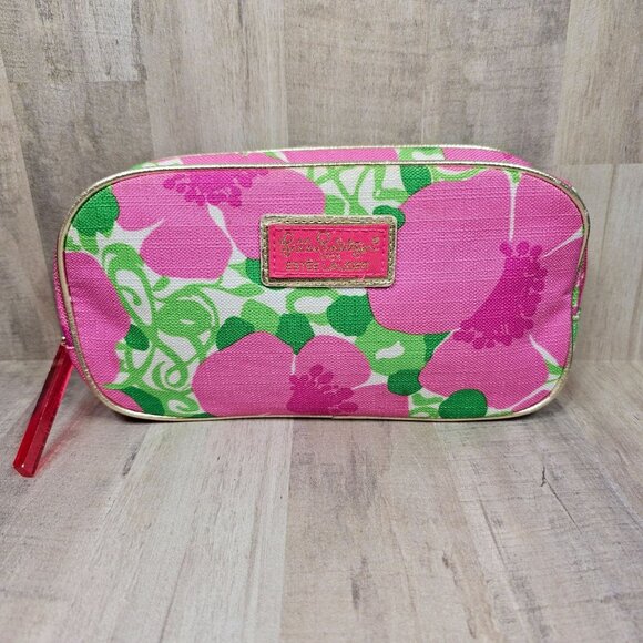 Lilly Pulitzer Estee Lauder Cosmetic Makeup Bag Floral - Picture 1 of 3